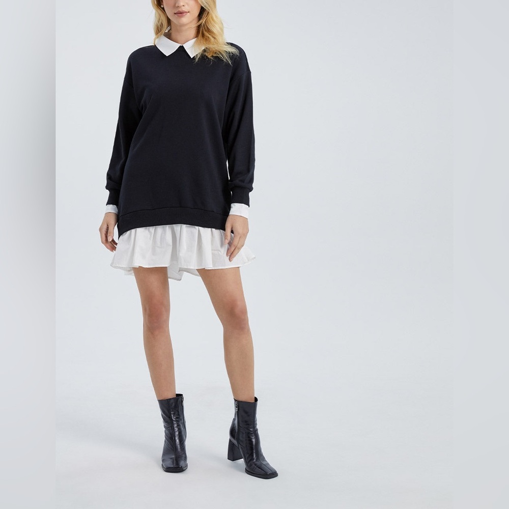 Urban Revivo Sweater Shirt Dress - Picture 4 of 8